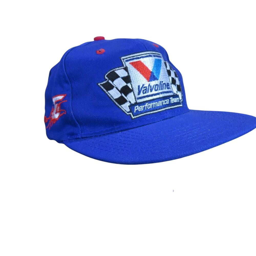 Mark Martin Nascar Hat Valvoline Checkered Blue Cap Snapback